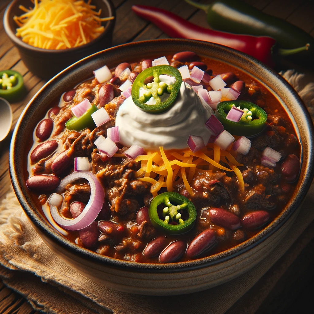 Bean & Beef Slow-Cooked Chili 